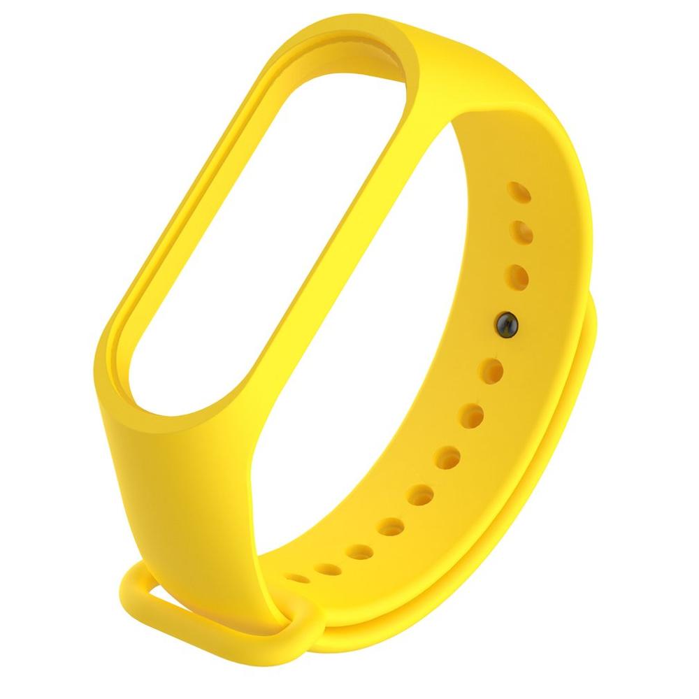 For Xiaomi Mi Band 4 / 3 Replacement Strap Sport Silicone Strap Wristband Bracelet Colorful Miband 3 4 Replacement Strap: Yellow