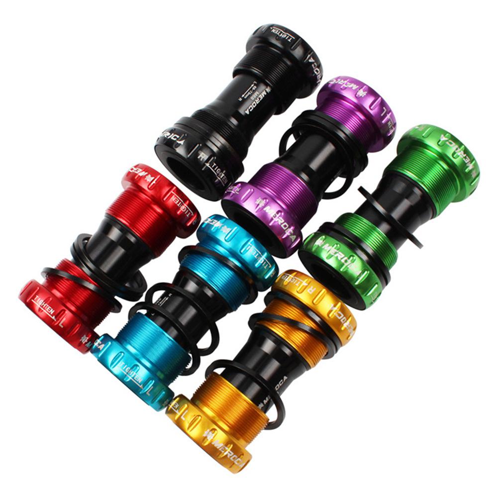Mountain Bike Colorful Bottom Bracket Axle Integrated Hollow BB Bicycle Threaded Screw-in Center Axle Bicycle Parts