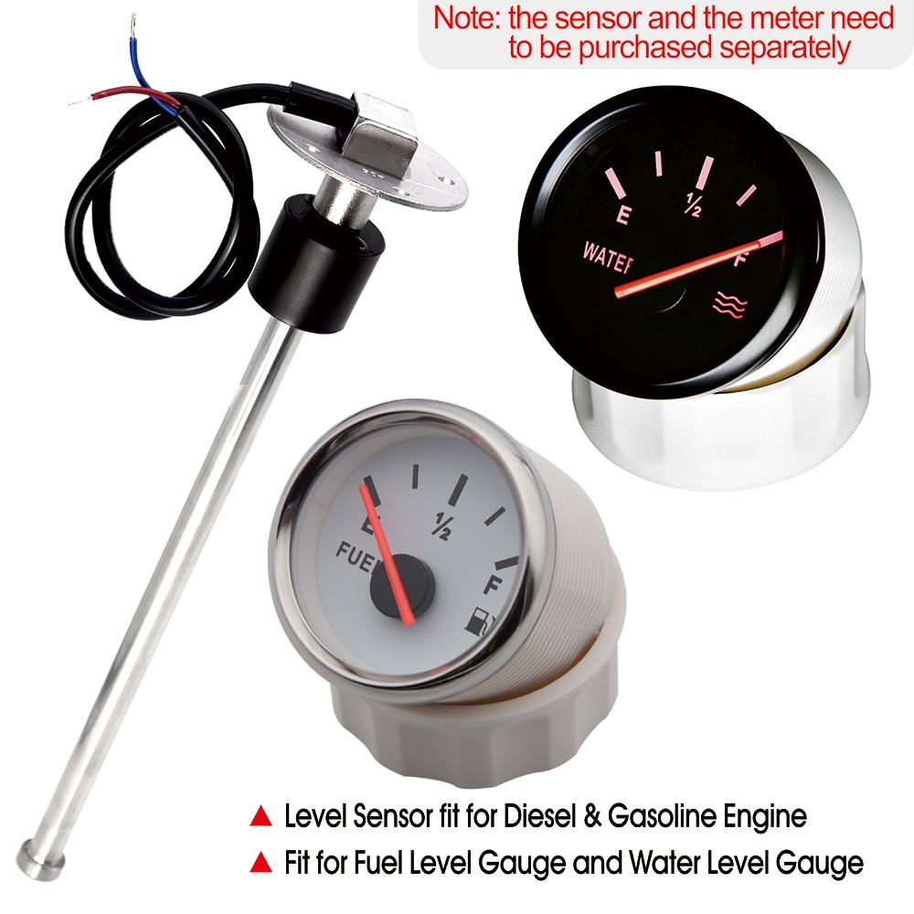300 250 225 200 150mm Car Fuel Sender Unit Boat Water Level Sensor Flow Sensor Liquid fit Fuel Level Gauge Indicator 0~190ohm