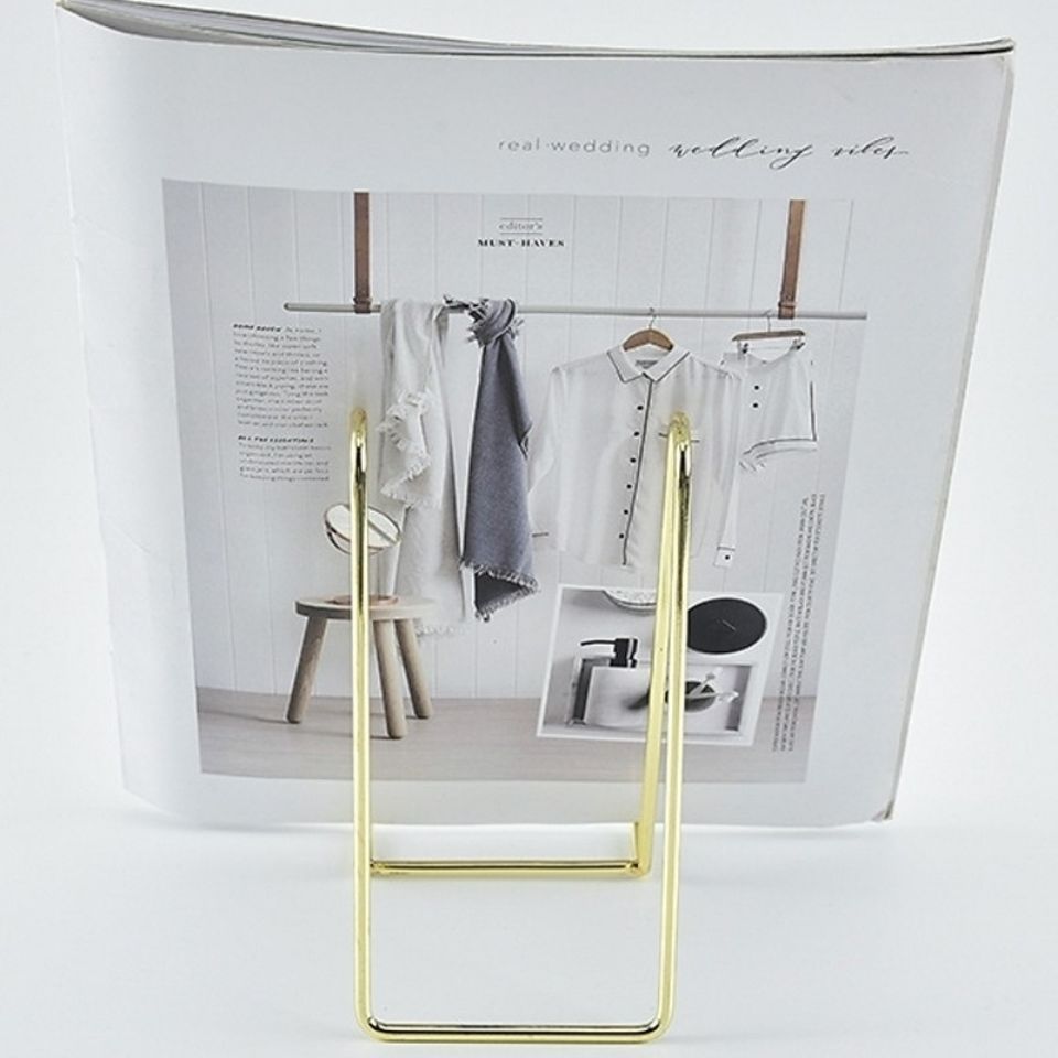 1Pcs Geometric Desktop Placement Stand Mobile Phone Book Newspaper Collection Storage Rack Magazine Display Holder