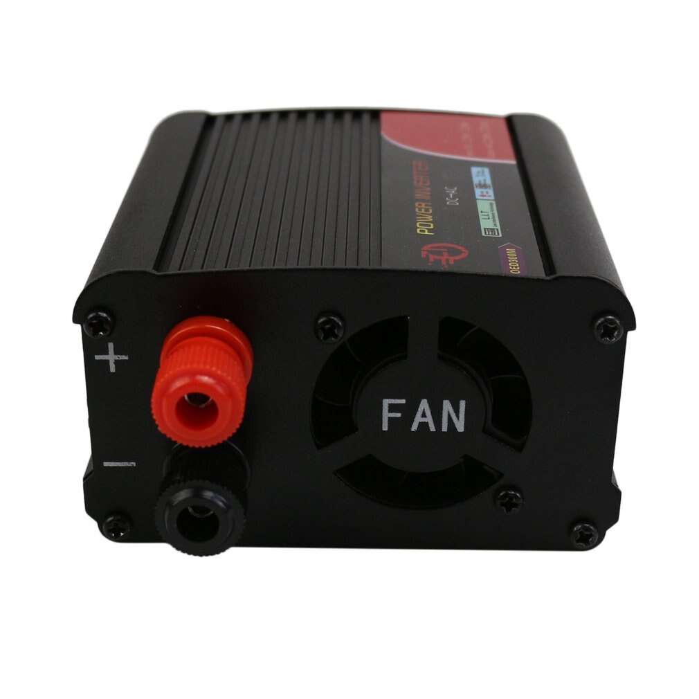 Compact Size DC12V to AC 110V Power Inverter Adapter Charger Universal Voltage Converter Power Switch Black
