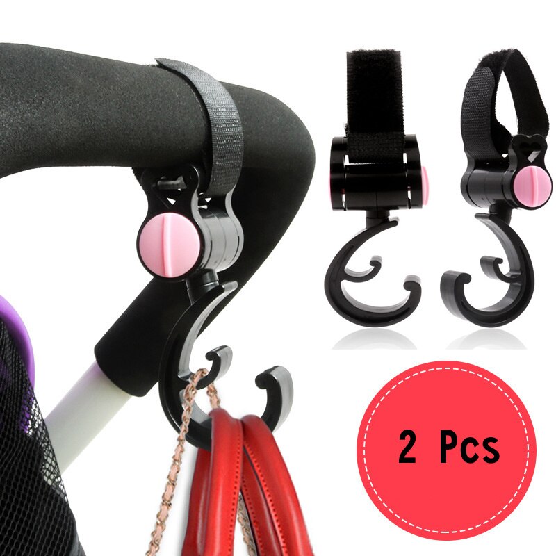 2 Pcs/Pack Baby Stroller Accessories Hook Multi Purpose 360 Degree Rotating Stroller Hanging Hooks Bag Holder Baby Accessories