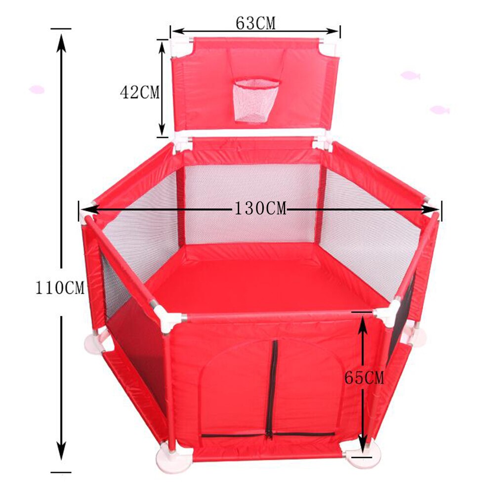 Draagbare babybadje kinderbox opvouwbare babyomheining kinderbox kinderveiligheidsbarrière plastic ballenbak babybedomheining
