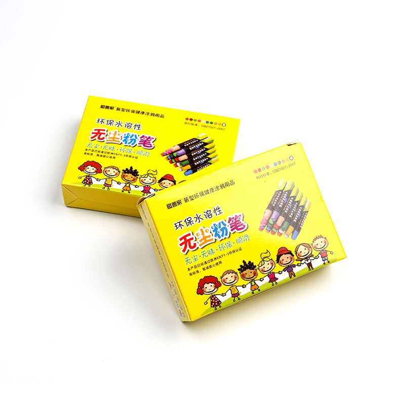 Eco-friendly water-soluble dust free chalk 10 colors 20pcs/ set durable safe chalk set