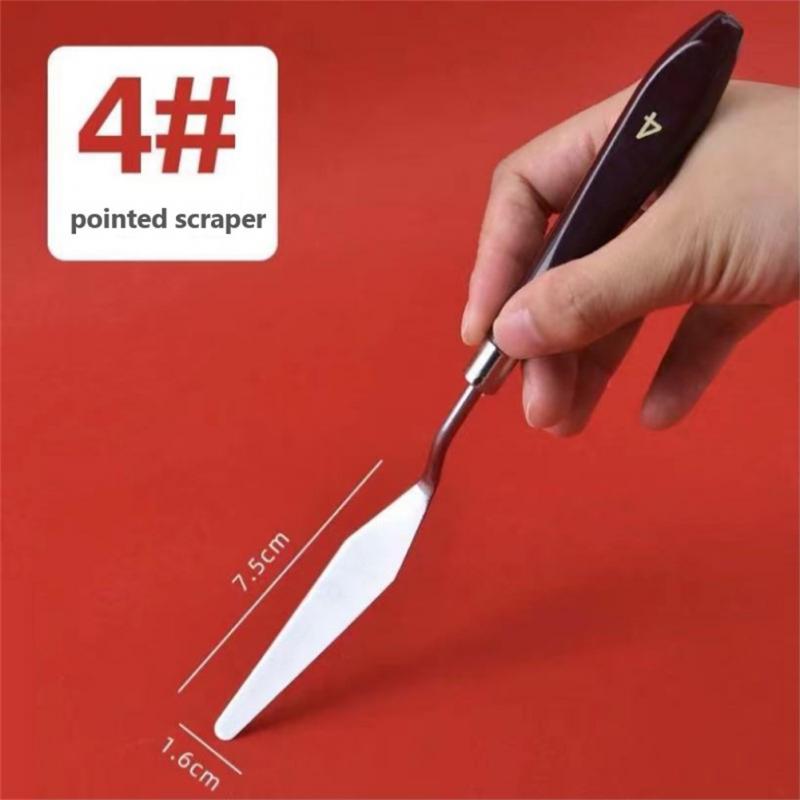 5-piece Stainless Steel Baking Spatula Set Cake Making Tool Multi-function Spatula: 04