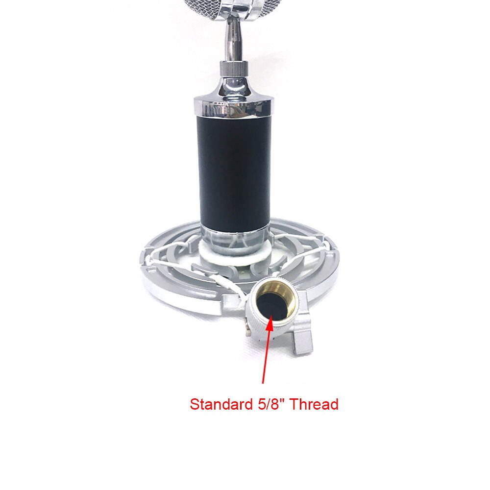 Soporte de micrófono ligero y portátil, accesorio antivibración con rosca de 3/8 "a 5/8" para grabación de estudio,