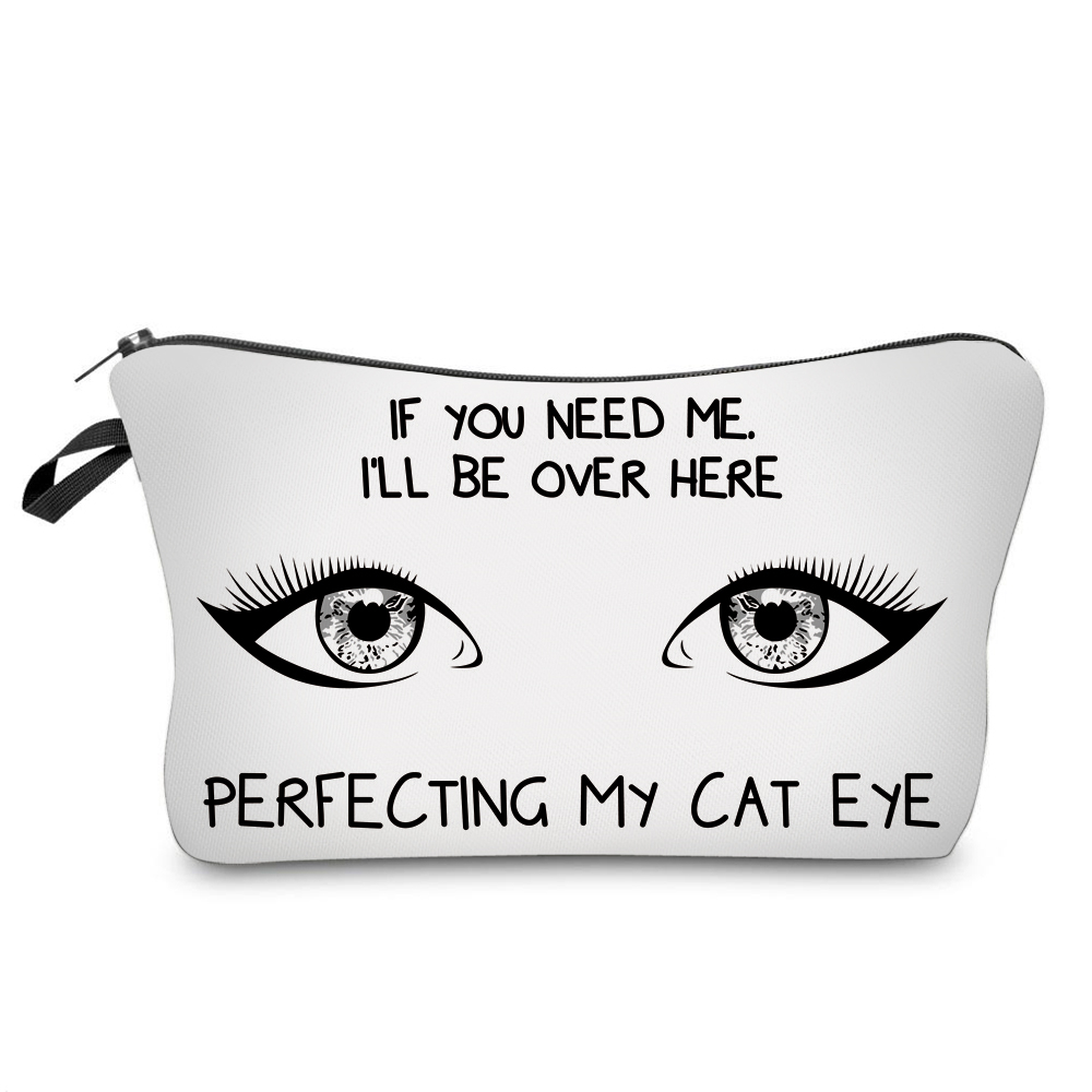 BBL "IK Mijn Wimpers" Brief Gedrukt Make-Up Tas Organizer voor Vrouwen Mode Koele Cosmetische Zakken Opslag Toilettas tas Neceser