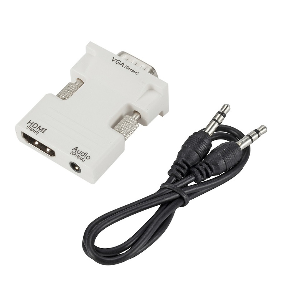 Convertitore da HDMI a VGA HDMI femmina a VGA maschio con adattatore di uscita Audio 3.5 da digitale a analogico HD 1080P per Tablet PC portatile