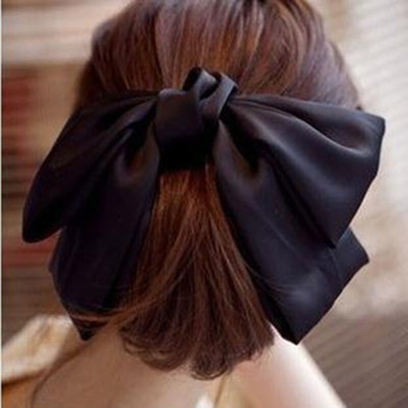 JIOFREE Ribbon Hairgrips Big Large Bow Hairpin For Women Girls Satin Trendy Ladies Hair Clip Cute Hair Accessories