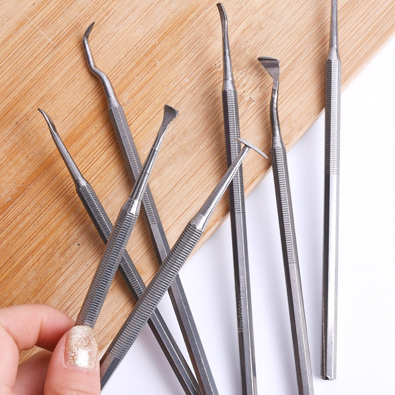 7pcs/set Pottery Stainless Steel Repair Tool Plaster Carving Turning Knife DIY Ceramic Angle Stick Clay Sculpture Modeling Tools