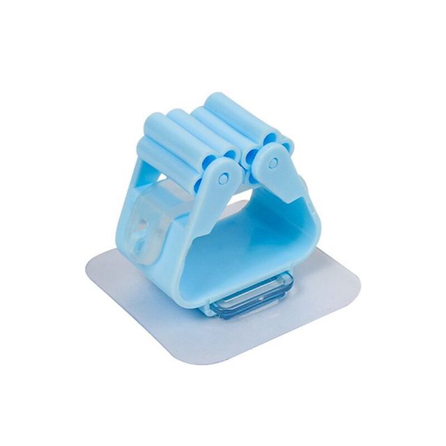 Adhesive Multi-Purpose Hooks Wall Mounted Mop Organizer Holder RackBrush Broom Hanger Hook Kitchen Bathroom Strong Hooks: B-blue-6X6cm
