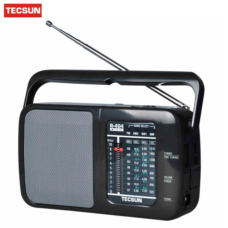 Original TECSUN R-404 R404 High Sensitivity FM Radio MW/SW Radio Receiver With Built-In Speaker Portable Radio Digital Receiver