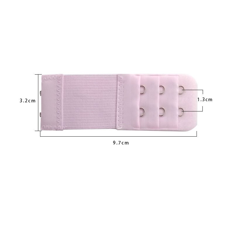 1PC Women Bra Extender 3 Rows 2 Hooks Elastic Adjustable Lengthen Clasp Covered Button Underwear Bra Accessory 8 Colors: F