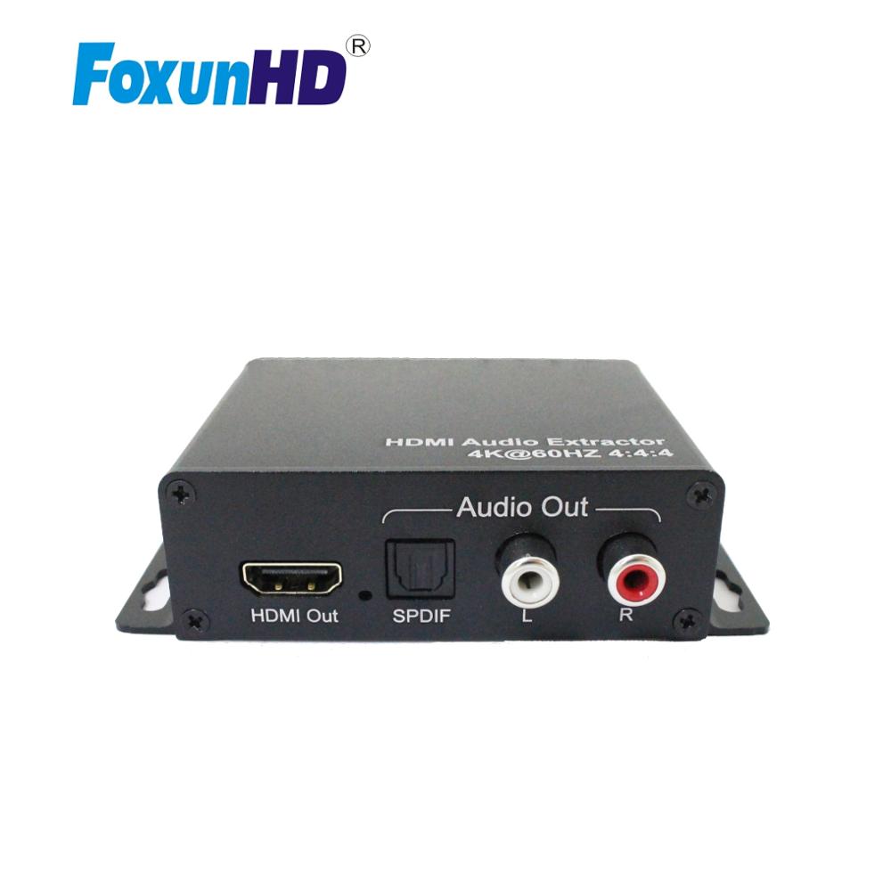 Foxun Hdmi 2.0 Audio Extractor 4K @ 60Hz YUV4:4:4 HDCP2.2/1.4 HC03 Ondersteuning Cec Audio Edid