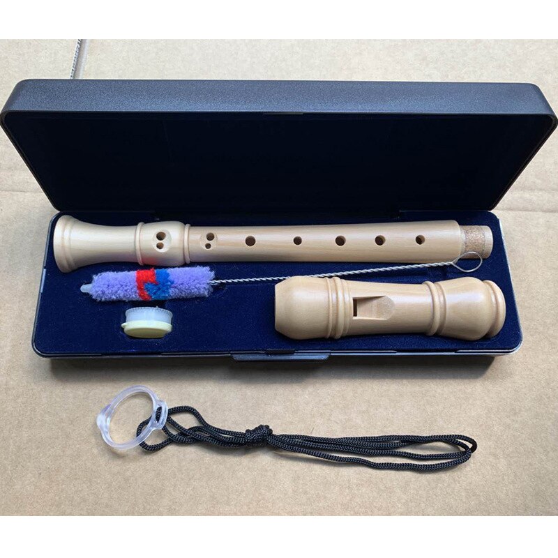 Two / Three Wooden Flute Without Standard German / British Solid Wood Treble Wooden Clarinet 8 Hole Flute