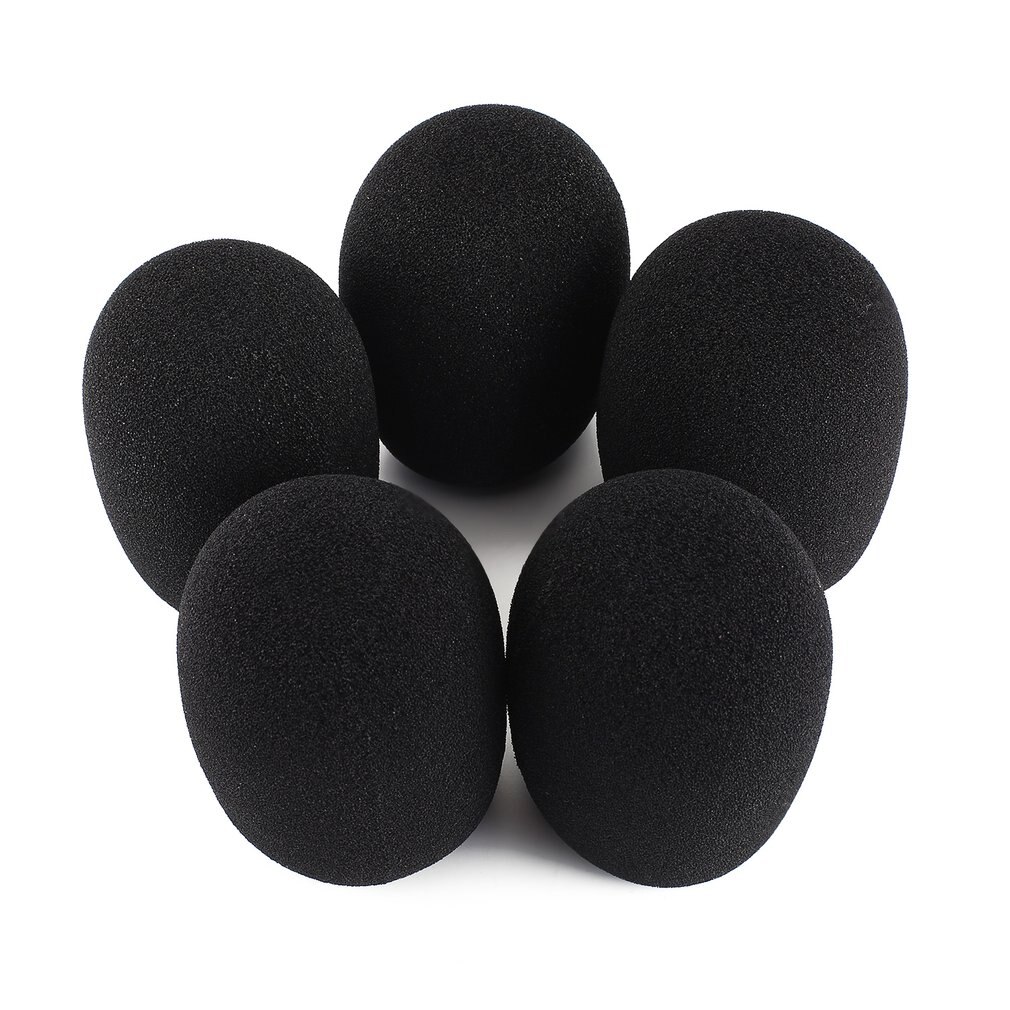 5pcs Headset Replacement Foam Microphone Cover Mic Cover Windshield Headset Wind Shield Filter Mic Cover Foam