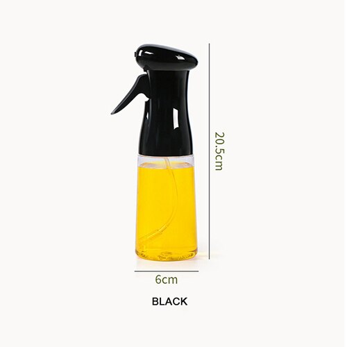 Koken Olie Spuit Olijfolie Fles Barbecue Spray Fles Salade Voor Bakken Braden 210Ml Kruiden Keuken Koken Gereedschap: Black