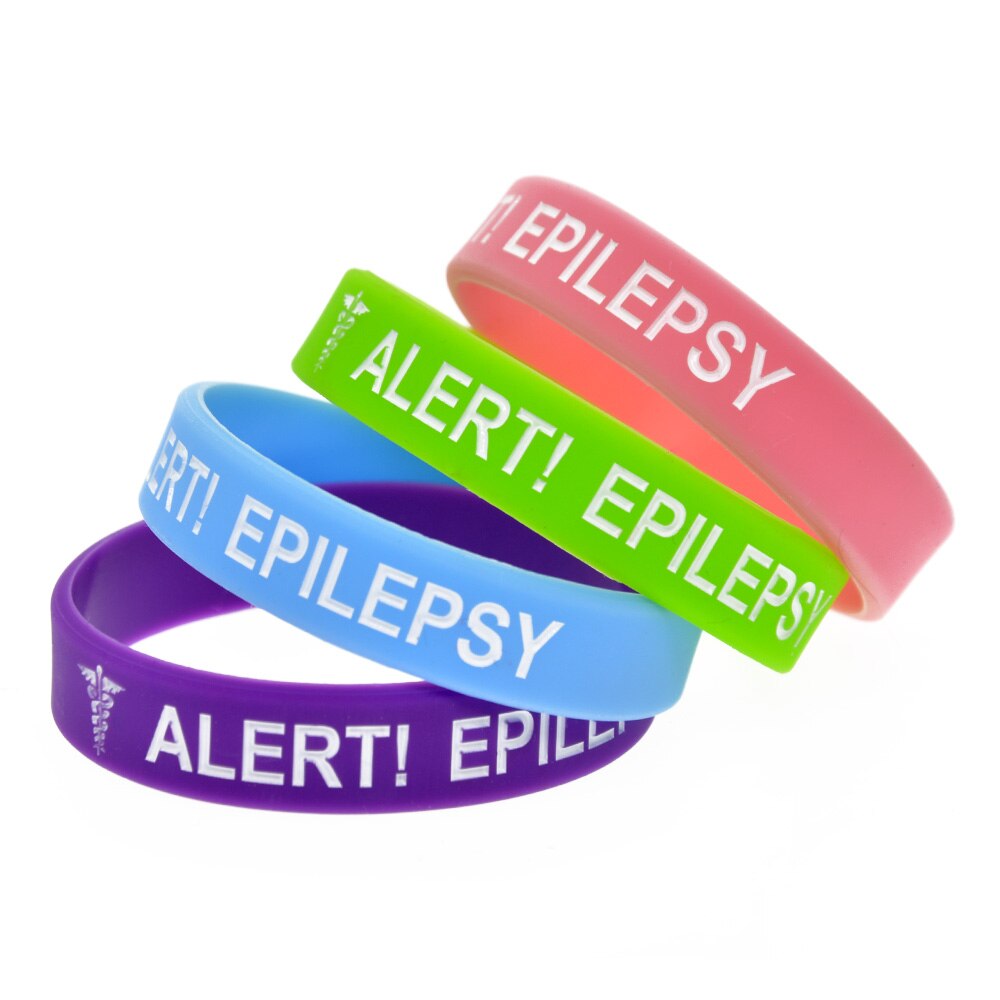 Obh 50Pcs Alert Epilepsie Siliconen Armband In Kids Maat 4 Kleuren