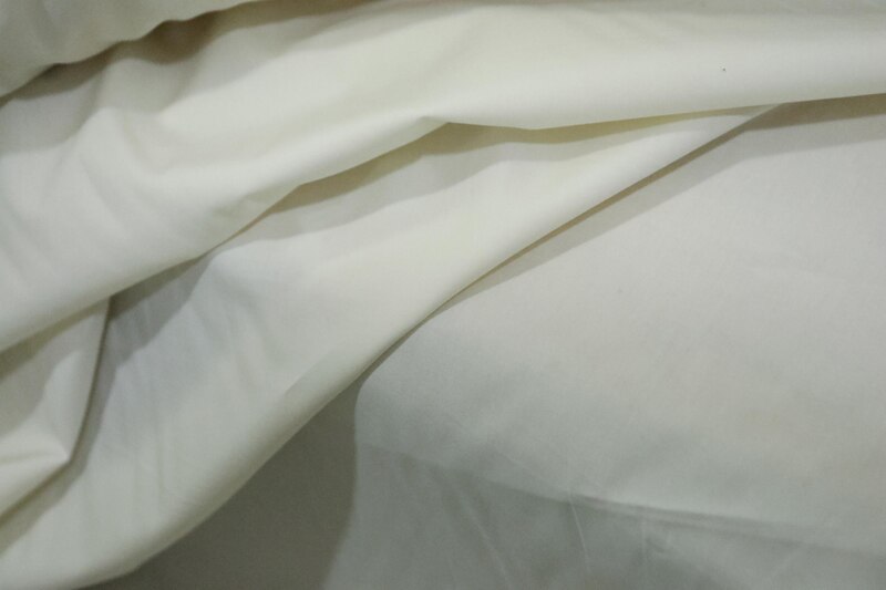 Tela de popelina de algodón blanco marfil, camisa microelástica, tela de , 120x50cm por pieza