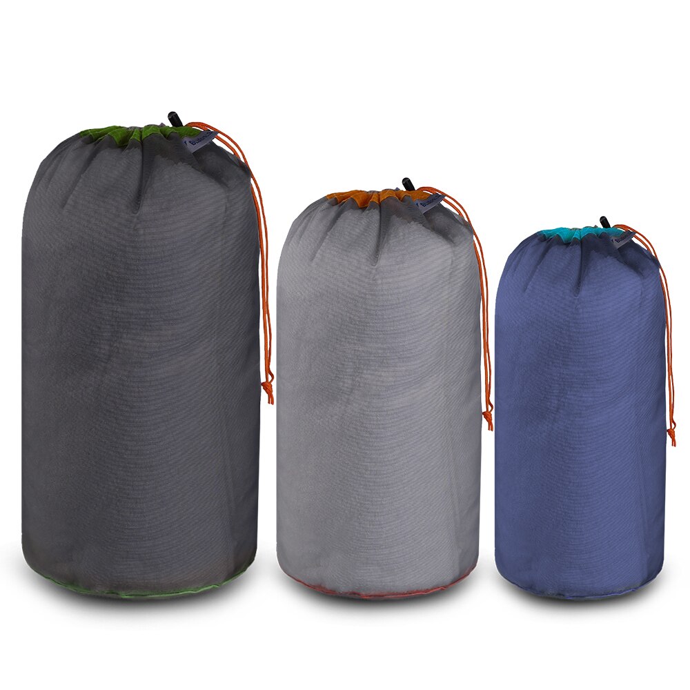 3 stk bærbar svømmetaske udendørs løbebånd opbevaringspose genanvendelig teltpindpose hjemme camping rejse arrangør taske: Stil -2