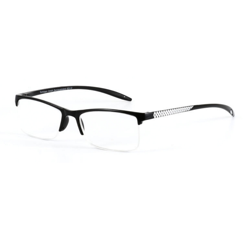 Retro Leesbril Mannen 1.0-4.0 Verziend Brillen Full Frame + 1.0 Tot + 3.5 Draagbare W715: +350 / Black