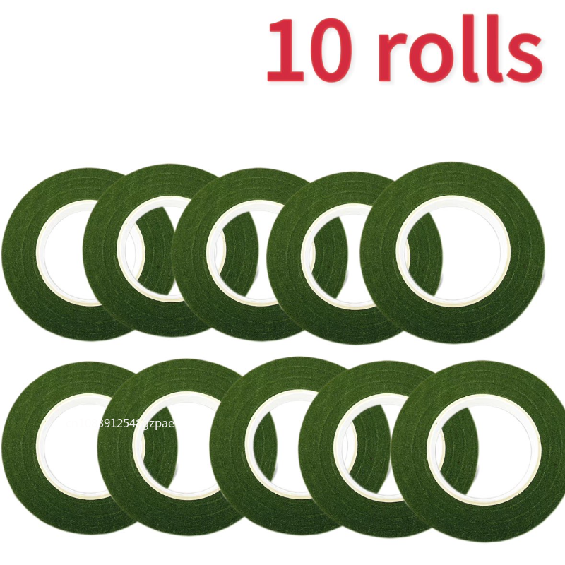 20/1 Rollen grünes Blumenstrauß-Blumenbänder, selbstklebendes Staubblatt-Geschenkpapier, DIY-Blumen-Dekor für Floristen, Hochzeit, Party-Requisiten: Gold
