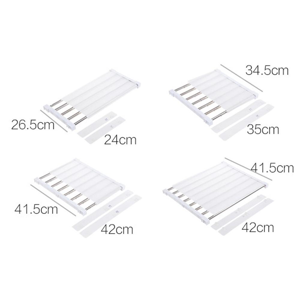 Adjustable Closet Shelf Wardrobe Storage Rack Shelves Closet Organizer Shelf Dividers Cabinets Layered Partition Storage Frame