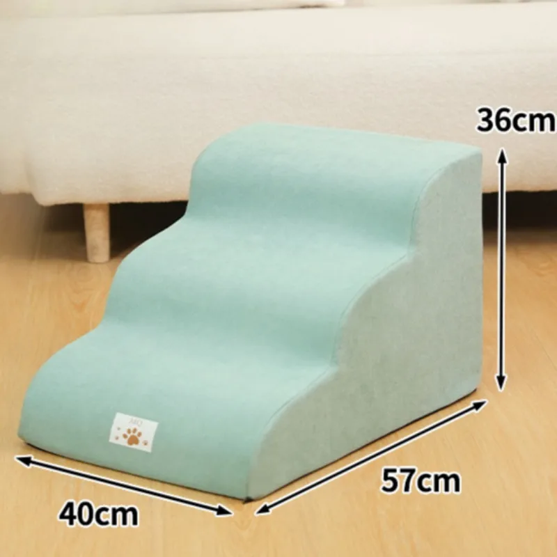 Escabeau pour animaux de compagnie, rampe pour chien/chat, éponge en mousse à mémoire de forme, canapé pour chiens, amovible et lavable, entraînement, rampe pour animaux de compagnie, fournitures pour animaux de compagnie: green