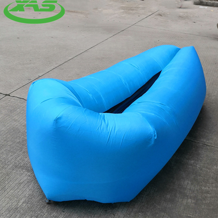 Sofá inflable al aire libre, sofá perezoso rápido, silla de aire de playa, colchón de aire inflable para acampada: Azul