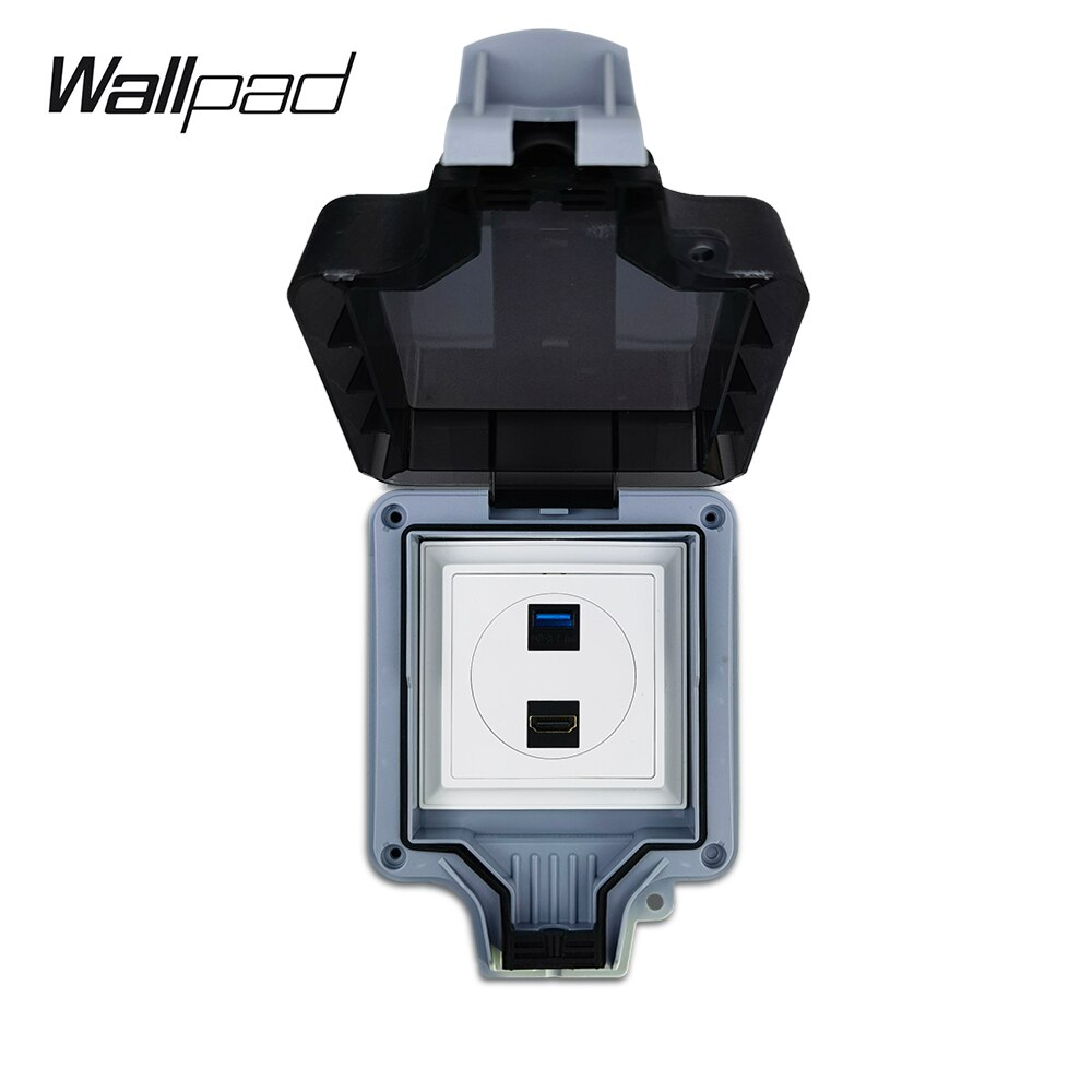 Single Waterproof Wall Switch Socket Box IP66 Weatherproof Outdoor Bathroom Fits 86x86mm Panel