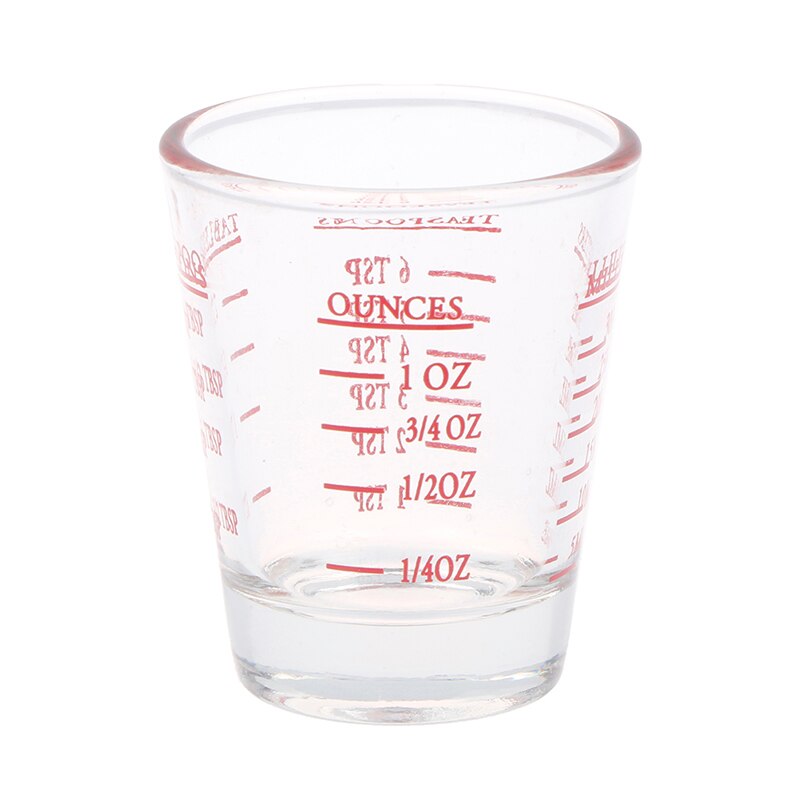 Vasos medidores de vaso de 50ml/100ml, vidrio graduado grueso, onzas, vasos medidores para cocina, suministros de medida para el hogar: RD