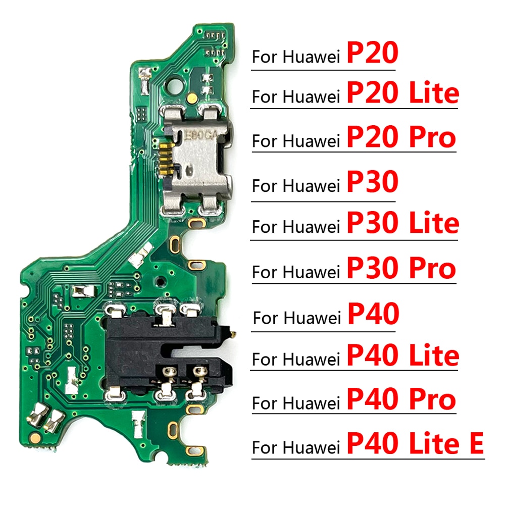 puerto de carga USB, cargador, conector, placa flexible para Huawei P9, P10, P20, P30, P40 Lite E Pro Plus