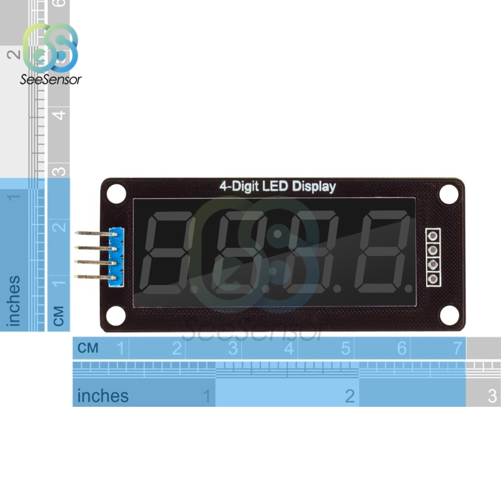 Tm1637 0.56 &quot; 0.56 tommer 4- -cifret digitalt ur led displayrør 7 segmenter led ur dobbelt prikker modul til arduino