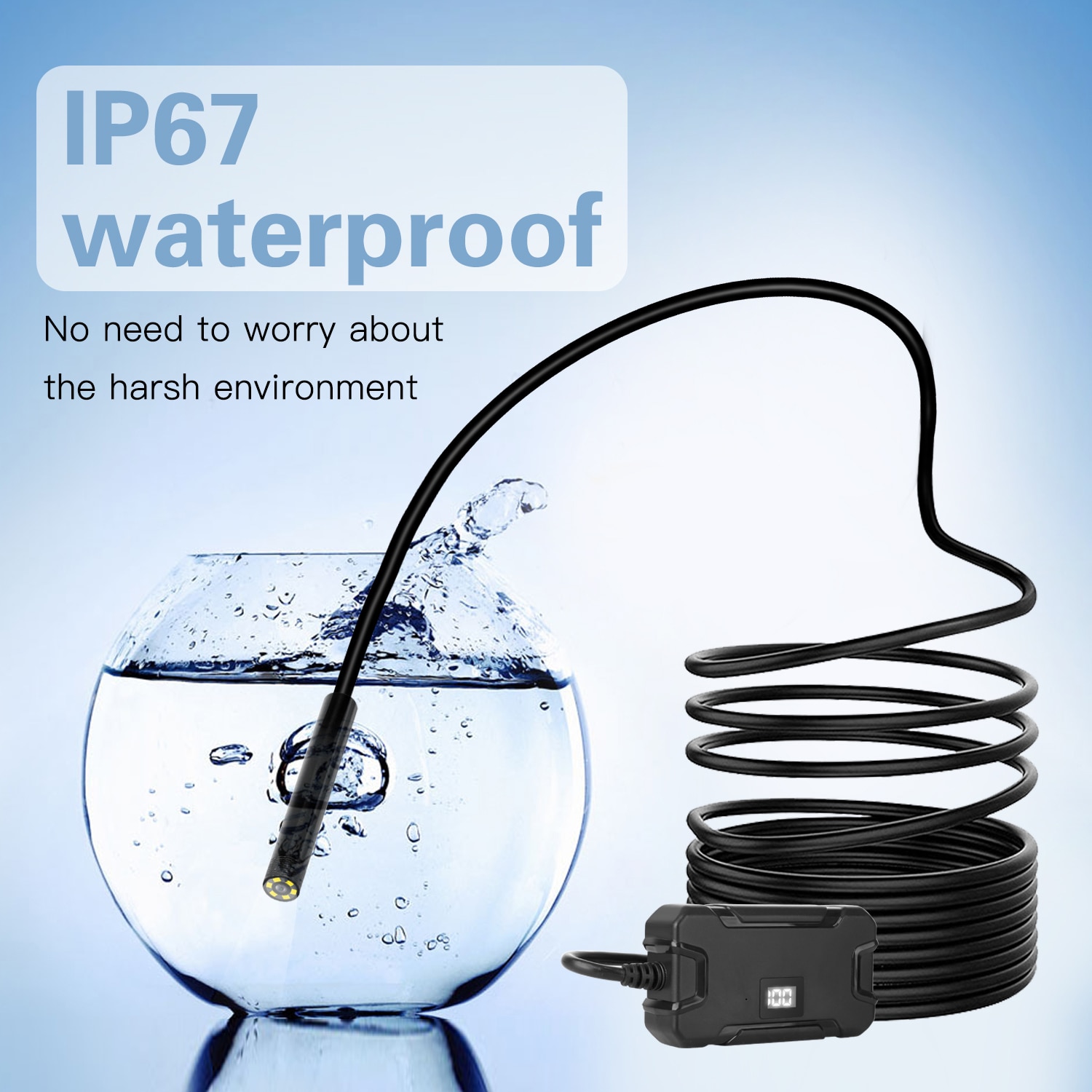 5.5/8.0mm Wireless Endoscope Camera Waterproof Flexible Snake Camera HD1080p WiFi Borescope Inspection Camera Y13