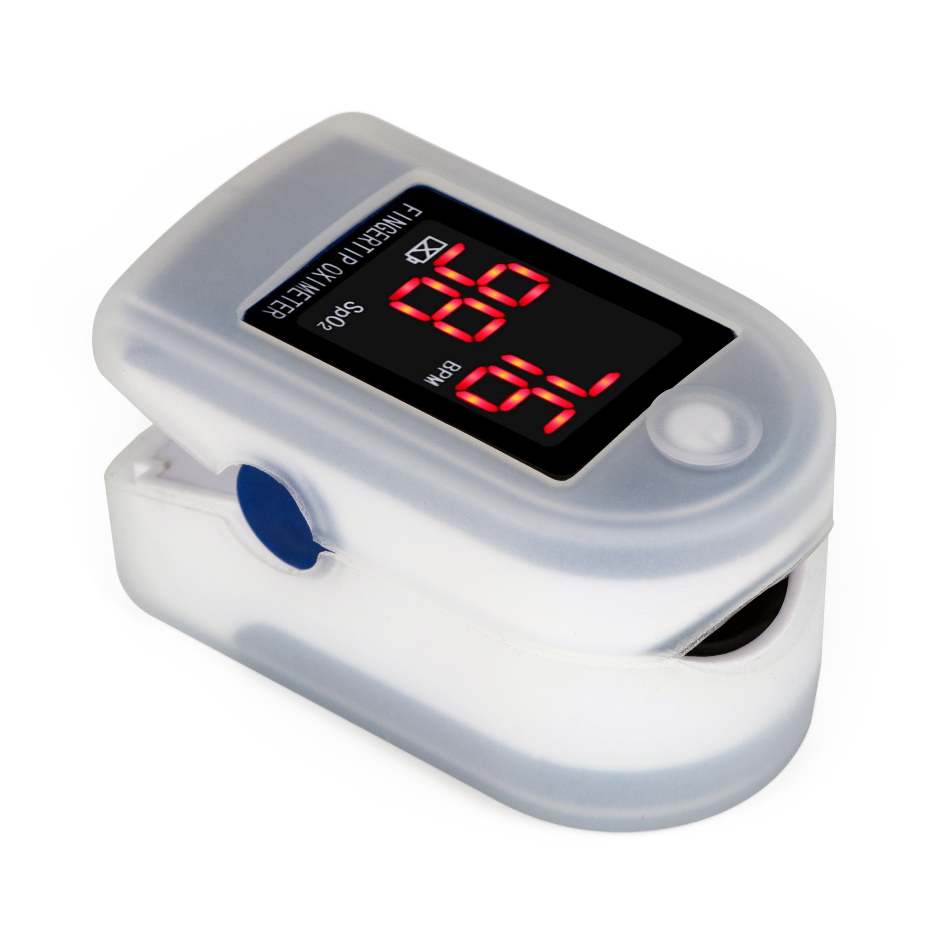 Bærbart fingertupp oksymeter monitor blod oksygenmetning pulsoksymeter hjertefrekvens spo 2 pulsoksymeter uten batterier