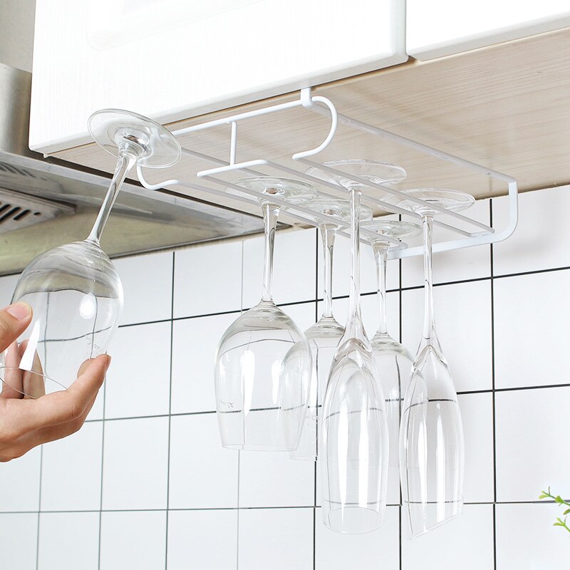 Storage rack shelf hanger iron kitchen storage box wine glass rack hanging wine glass rack bar goblet goblet MJ709