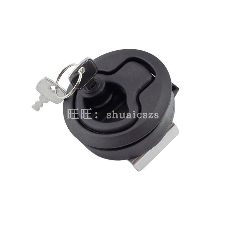 Stainless steel round lock car door inside and outside double door lock pull ring hand lock pull buckle lock