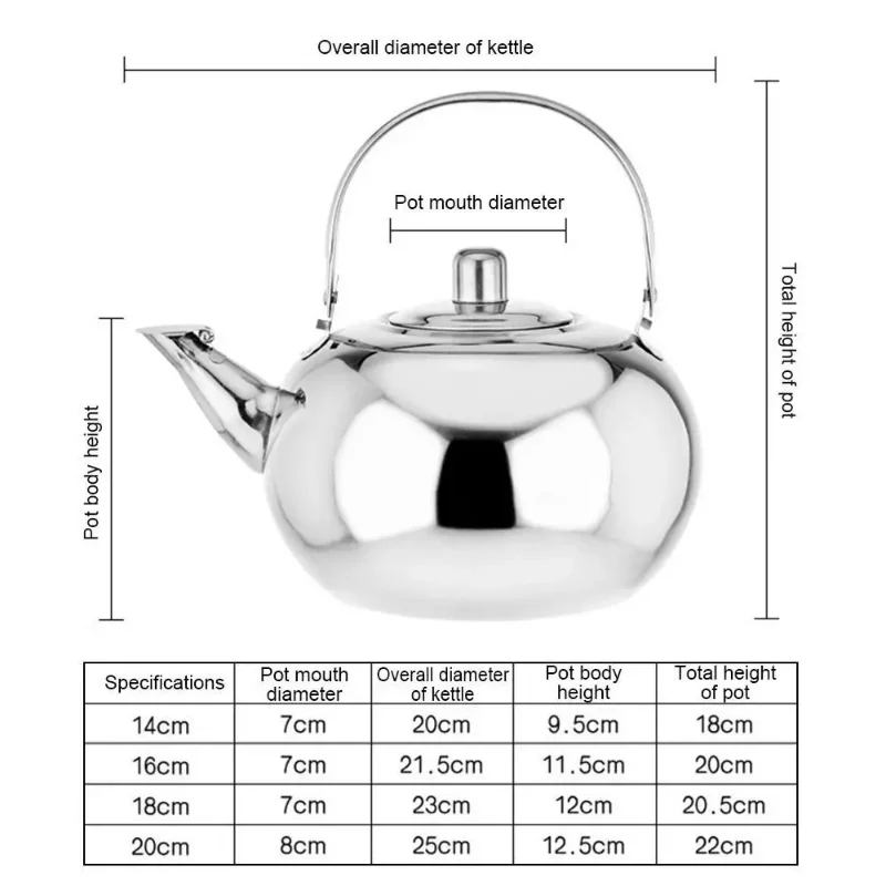 Bollitore per acqua in acciaio inossidabile Teiera con filtro infusore Bollitore per caffè verde Oolong Tè brocca casa ufficio Tè caffè utensili Pentole