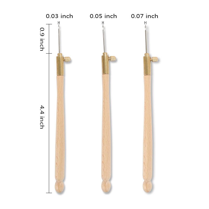 Tambour Haken mit 3 Nadeln Pailletten Perlen Stickerei Perlen Nadel Werkzeuge