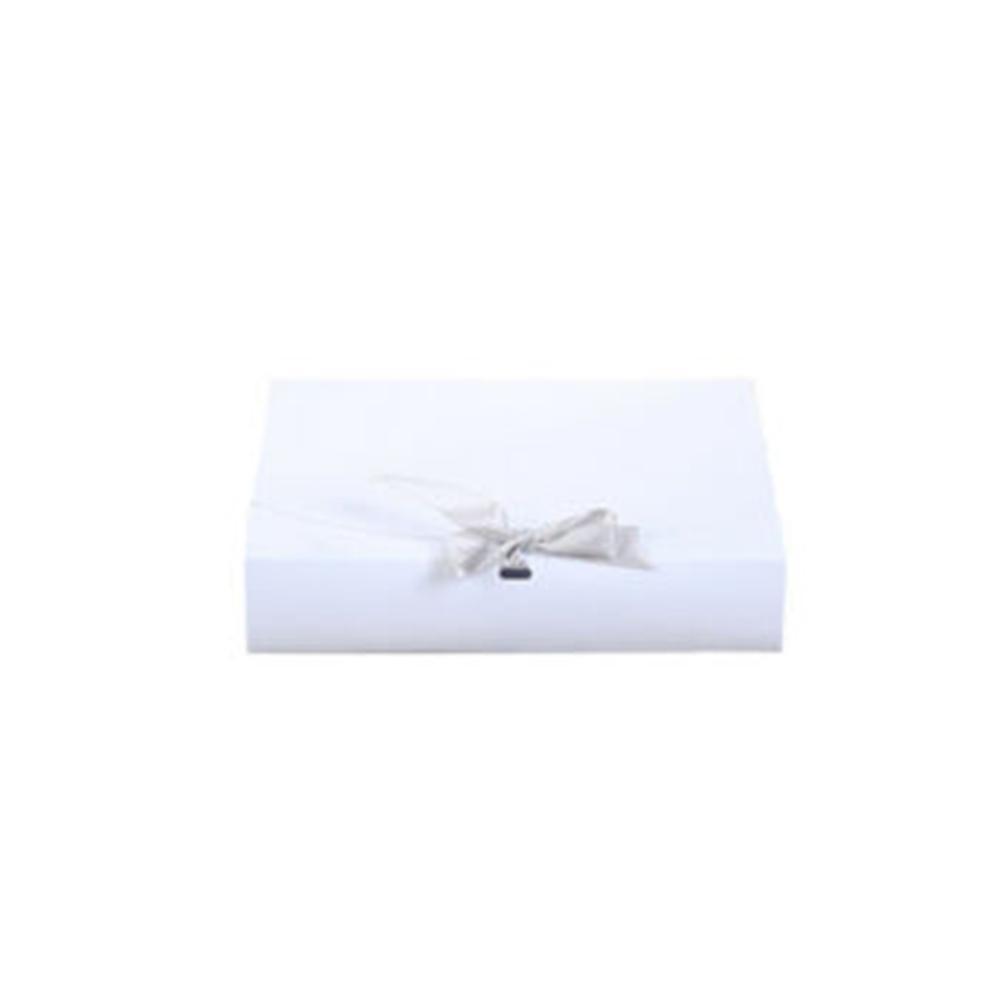 10 Uds Cajas de de dulces recuerdos de papel paquete Cajas de caramelos con cinta boda cajas de caramelos para bodas favores: Blanco