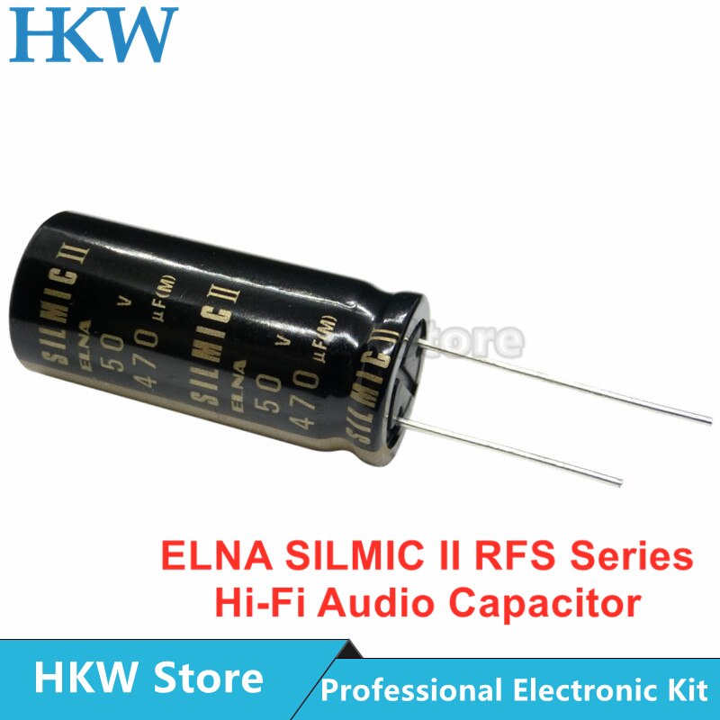 ELNA SILMIC II RFS seria HiFi kondensator Audio 6.3V 10V 16V 25V 50V 63V 100V 10uF 22uF 47uF 100uF 220uF 470uF 1000uF oryginalny