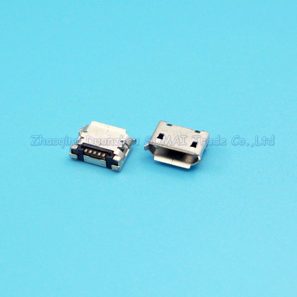 300 stks Micro 5pin 5 p usb connector dip 6.4 vrouwelijke connector B type