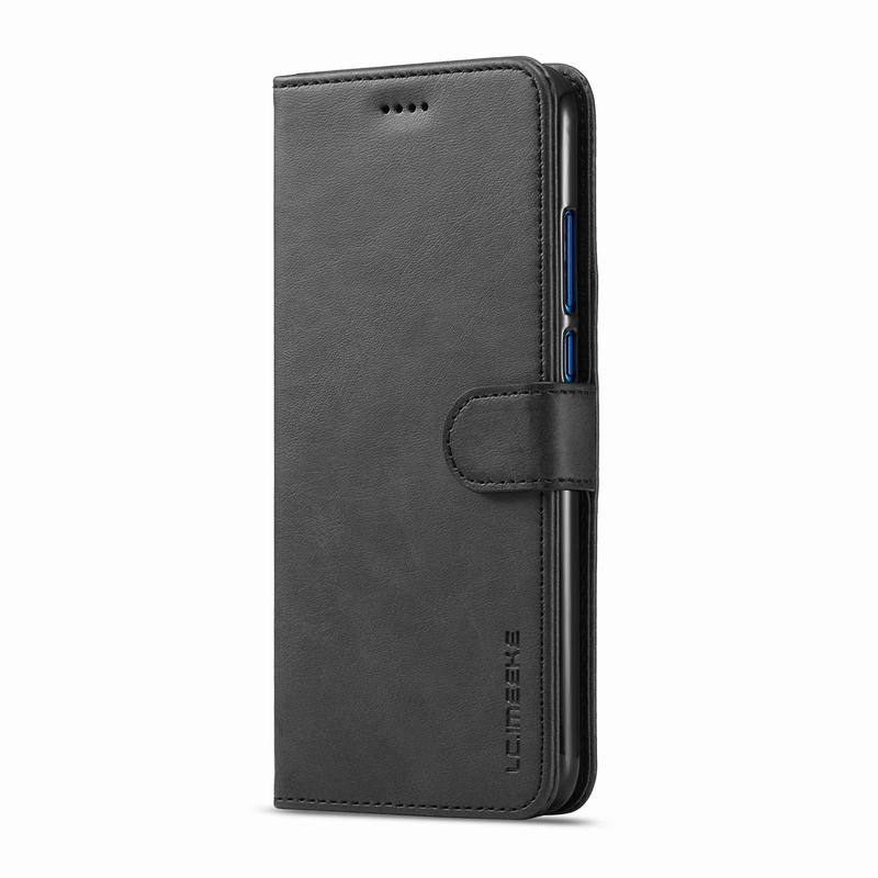 Cover Case Voor Huawei Honor 8X Portemonnee Lederen Telefoon Tassen Case Op Voor Coque Huawei Honor 8 X Flip Boek cover Honor 8X Fundas: Black