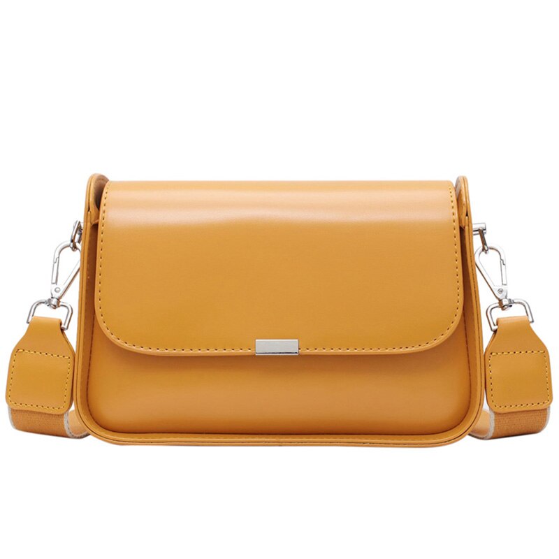Schoudertas dames eenvoudige diagonale tas werkende dame dagelijkse tas vierkante jeugd boodschappentas pu leer groen: Geel