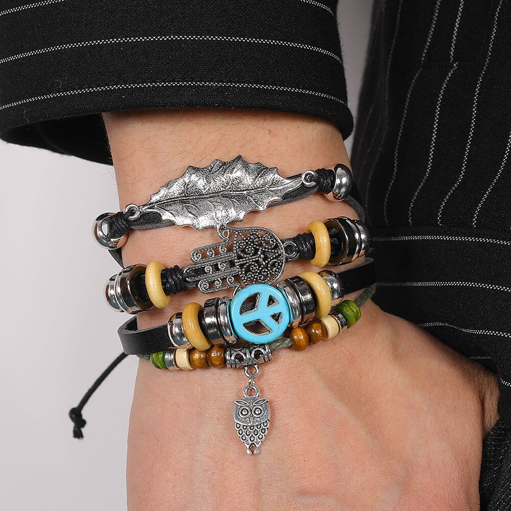 17IF bracelet homme men bracelet bracelet cuir homme bijou homme lot bracelet bracelet tissu bracelet corde bracelet: IFSS708