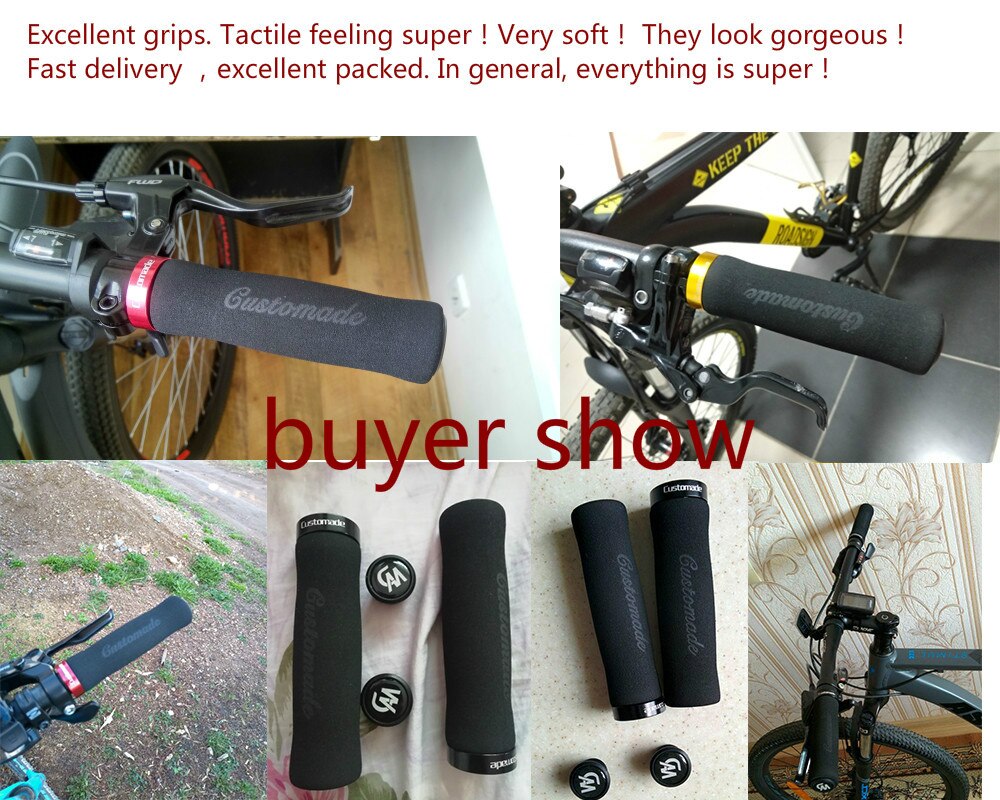 Unique Cycling Ergonomic Lockable Handle Grips For MTB Road Folding Bike Mountain Bike Soft Anti-skid Sponge Foam Grip