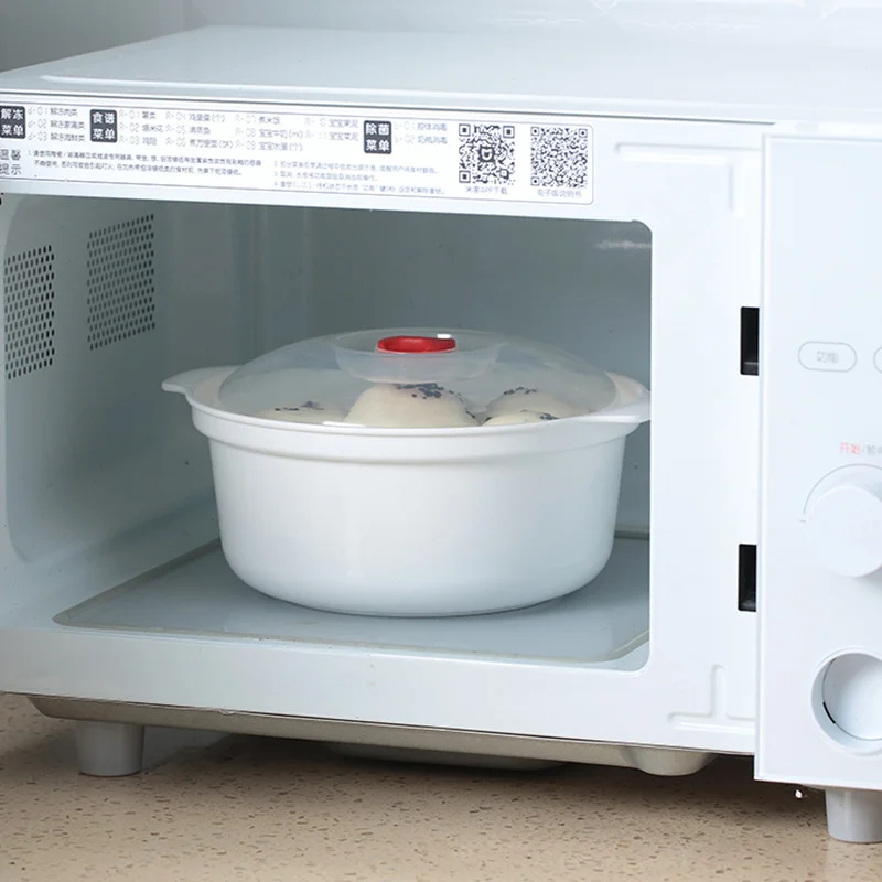 S/M/L Magnetron Speciale Doos Verwarmde Soep Pot Gestoomde Knoedel Rijst Gestoomde Broodjes Met Deksel Voedsel Koken Container Keuken Tool