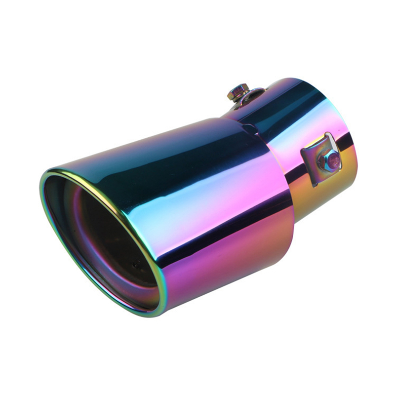 Automobile tail Dual Outlet Exhaust Tip Stainless Steel Slant Rolled Edge Auto Muffler modified Universal Car Exterior Supplies: a6