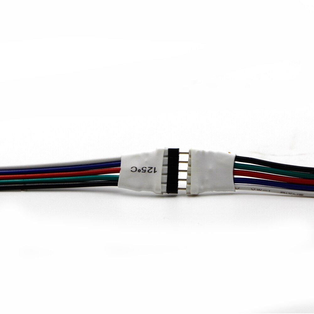 4 pin /5 pin /6 pin led kabel mandlig hunstik stik adapter ledning til 5050 3528 smd rgb rgbw rgb + cct led strip lys 5 pakke
