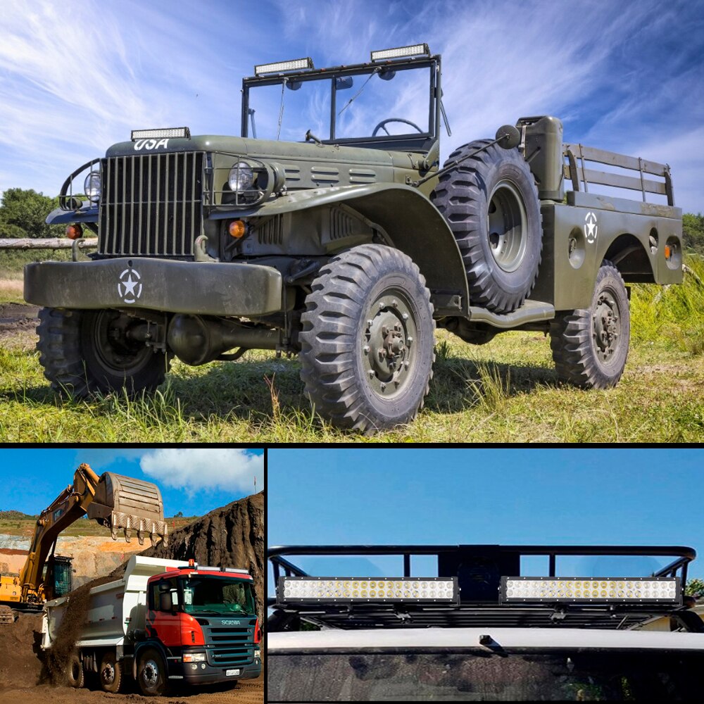 Aeobey 22 inch led light bar 120W Combo dual row Driving light Offroad led bar work light Car Tractor Truck 4x4 SUV ATV 12V 24V